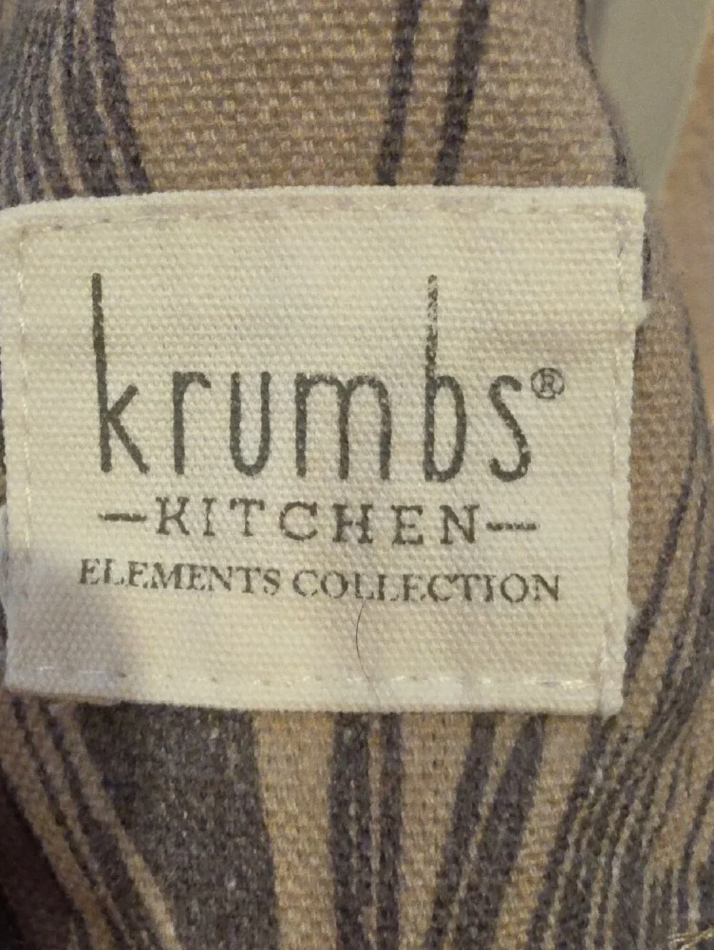 krumbs Kitchen - Bakers Gonna Bake Canvas Apron - Neutral W Grains